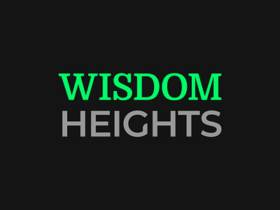 Wisdom Heights Logo brand identity branding design graphic design illustrator logo logo design sans serif typography