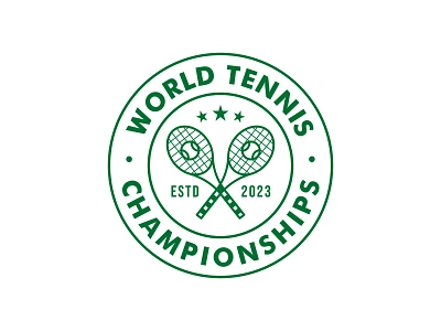 World Tennis Championships badges ball branding illustration logo print sports tennis vector wimbledon