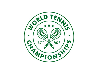 World Tennis Championships badges ball branding illustration logo print sports tennis vector wimbledon