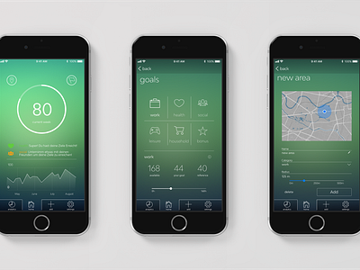 LIV - Work-Life-Balance App app clean ui time tracking ui ux