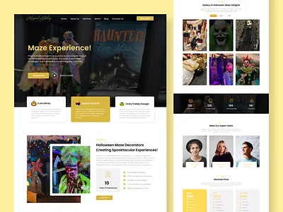 Halloween Maze Decorators Landing Page Design daily ui design figma halloween landing design landing page landing page design landing page ui landing pages landingpage maze startup trending ui uiux ux web web design webdesign website