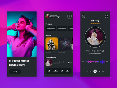 Mobile Music Player App Design app design figma works mobile app design mobile music player app design music player app music player app design ui ui design uiux ux uxui