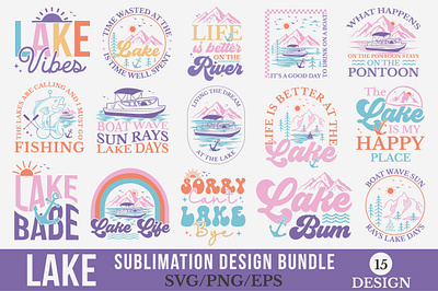 Lake Sublimation Design Bundle lake sublimation design bundle sunglasses