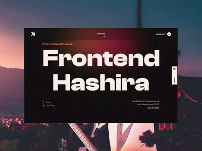 Frontend Hashira - Menu art direction interaction design menu ui animation web design