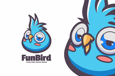 Fun Bird animal branding cute mascot design graphic design illustration logo ui vector