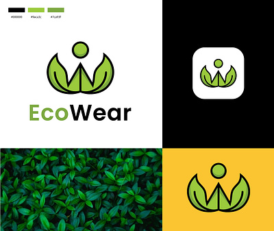 EcoWear, Logo, Logo Design, Brand Identity, Letter logo graphic design