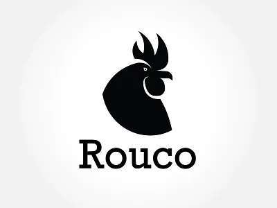 Rouco animal black bold brand brand design brand identity branding branding design cock design flat illustration logo masculine minimum murga rooster vector
