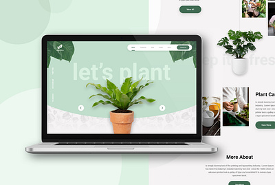 Amora - Plant Care Landing Page branding design graphic design typography ui ux webs