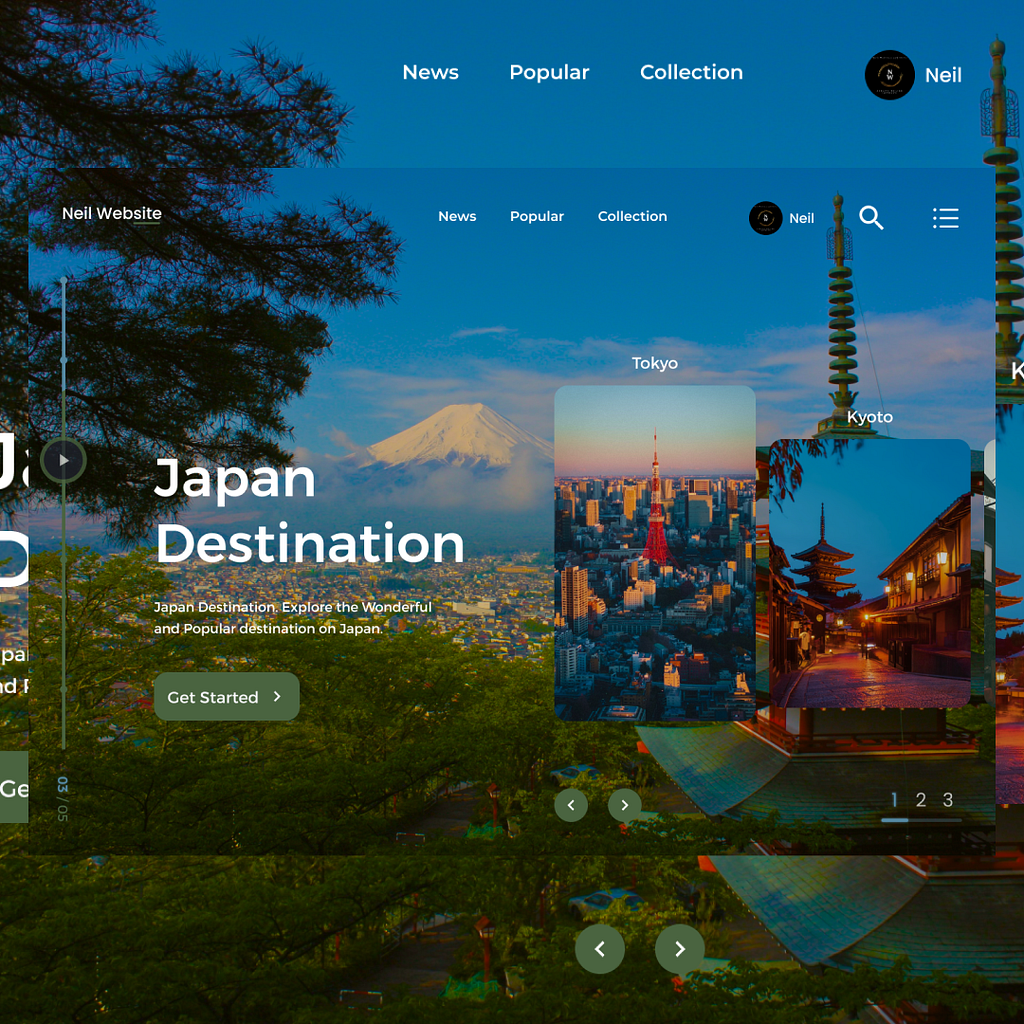 Japan  Design by Neil site on Dribbble