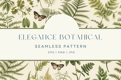 Elegance Botanical Seamless Pattern background botanical design graphic design pattern seamless