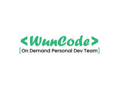 WunCode Logo Design branding coding design digital agency logo graphic design green logo saas simple logo software company logo tech logo web development wuncode