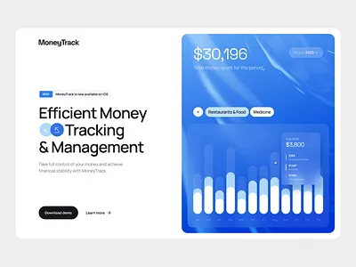 Money Management Platform cashflow platform clean crypto dashboard design effective expense finance finance website fintech website income landing page money management platform money tracker money tracking product stocks ui ux user interface web webdesign