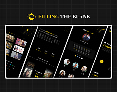 Filling the blank - Case Study branding ui web design