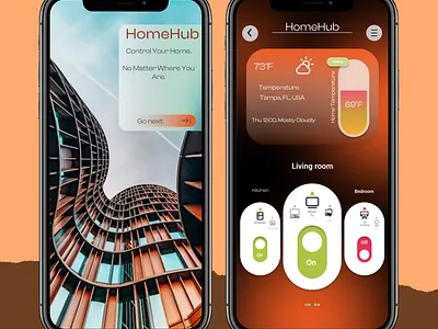 HomeHub - smart home control center app branding design graphic design illustration logo typography ui ux vector