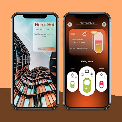 HomeHub - smart home control center app branding design graphic design illustration logo typography ui ux vector