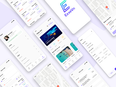 Transportation App application design figma illustration mobile mobile app product design transport ui ux