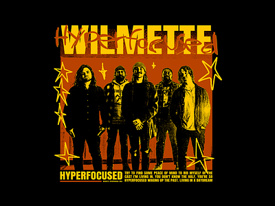 Wilmette - Hyperfocused apparel artwork band band merch design graphic design graphicdesign illustration logo merch merchandising photo pop punk vector