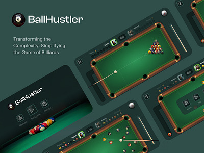 Billiards game UI concept app billiards clean design design game app minimal ui ux