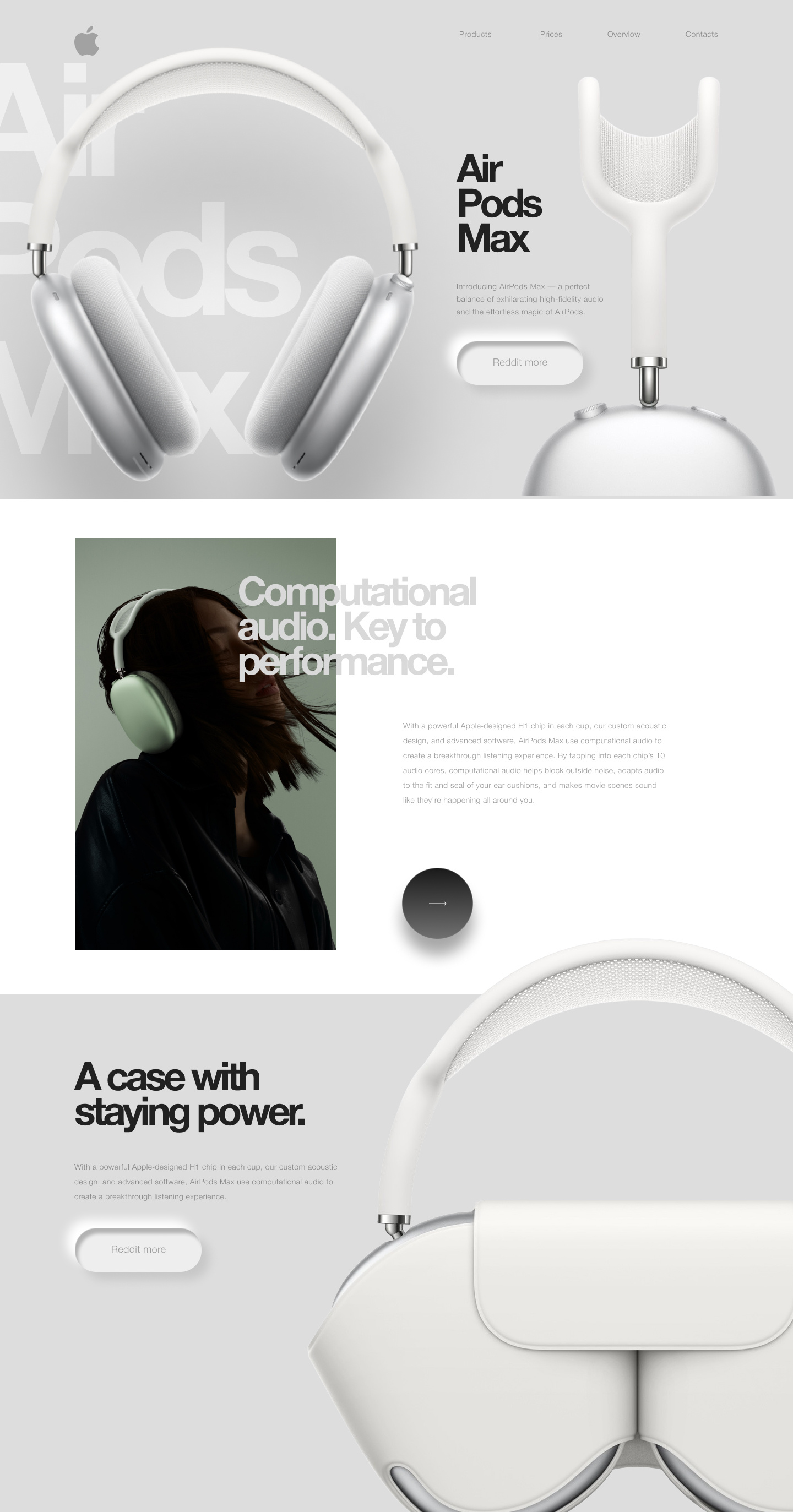 apple site / сайты на tilda airpods animation apple design illustration landing page site style tilda ui webdesign website