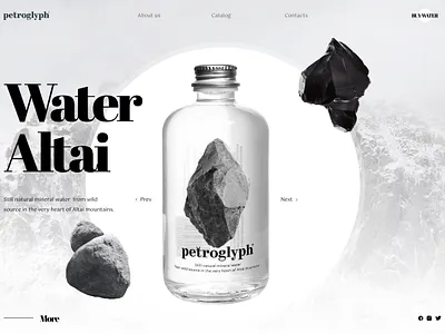 site for water petroglyph / сайты на tilda 3d animation design illustration landing page petroglyph site ui water webdesign website