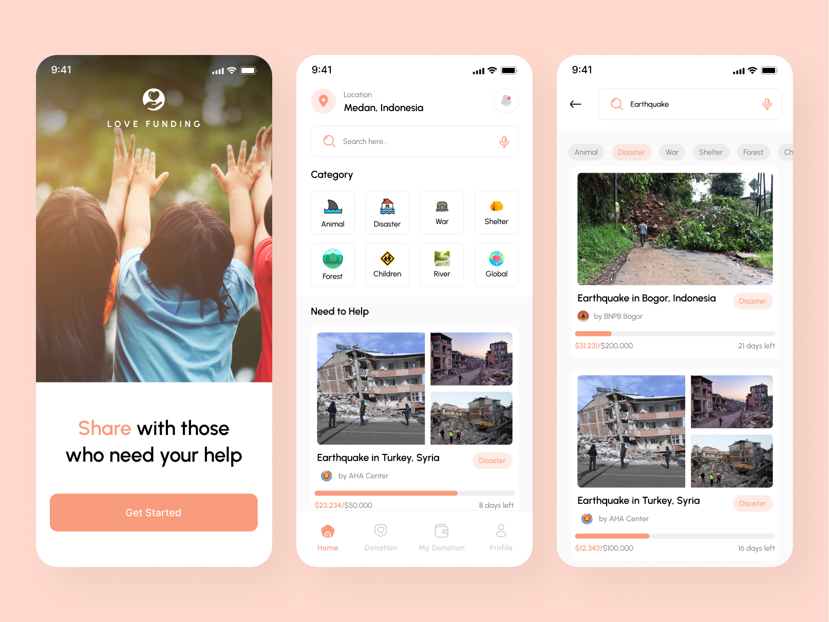 Love Funding - Crowdfunding App UI interactiondesign interfacedesign uidesign uiux usability userexperience userinterface uxdesign uxresearch uxui