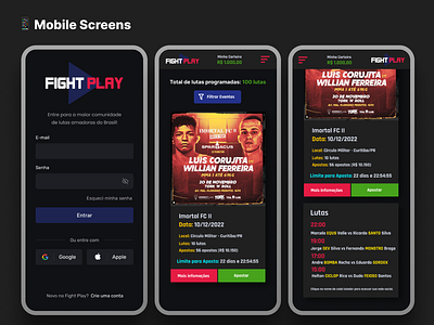 👊 Fight Play - A Bet App app design illustration ui ux
