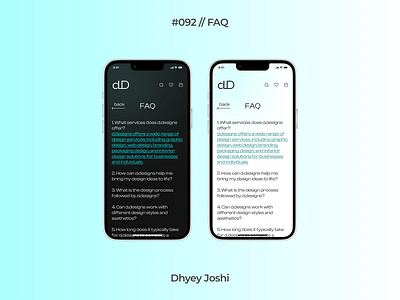 Day 092 - FAQ 092 100daysofui branding challenges community dailyui design faq figma illustration ios logo mobile ui ux website