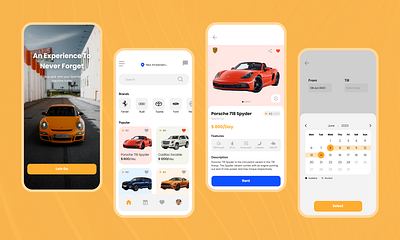 Car Rental Service - App Design app design car daily modern rental ui ux
