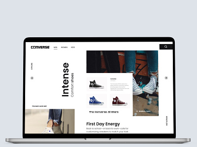 StepInverse - Converse Landing Page design mobile app user interface