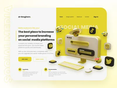 Cover Landing Page Design animation branding design graphic design landing page landingpage logo motion graphics ui ux