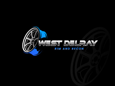 West Delray Rim and Recon Logo branding business creative logo custom logo graphic design letter logo logo wheel logo