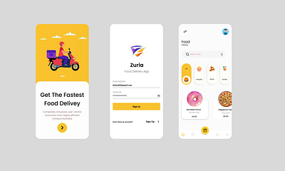 A redesigned Food ordering and delivery App app design minimal ui