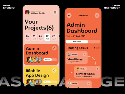 Task Management App animation app app design dashboard ios management motion graphics notion organize planner product design productivity project management saas task management tasks team manager todo tracking work list