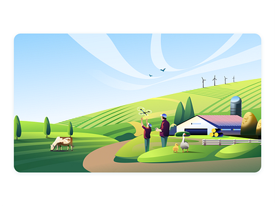 Agro Future - Vector Illustration agro branding design farm graphic design illustration ui vector