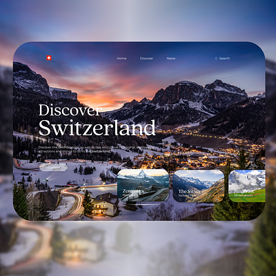 Discover Switzerland branding design gradient illustration landing page logo logo design logodesign modern technology ui web design web designer