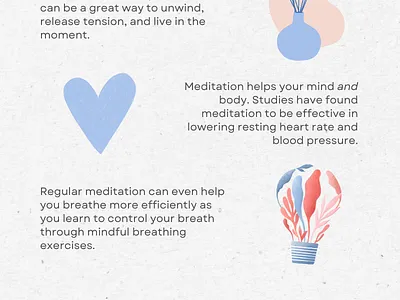 Benefits of Meditation Flyer copywriting design graphic design
