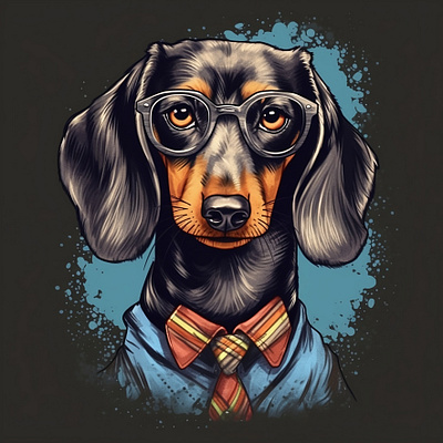 The pet portrait of Dachshund dachshund