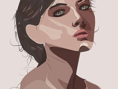 The Enchantress design dreamy illustration pastel portrait vector