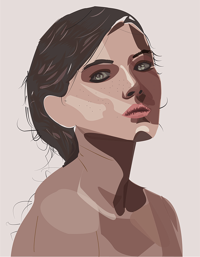 The Enchantress design dreamy illustration pastel portrait vector