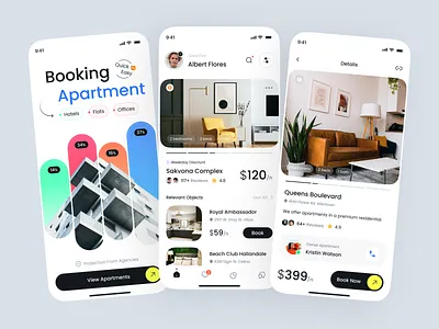 Real Estate App apartment app clean ui house mobile app propetry real estate rent rental ui ux