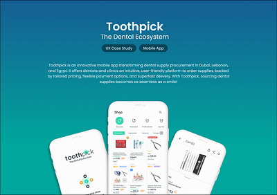 Toothpick Dental App Case Study case study dental dentist ecommerce identity mobile app ui ux ux ui