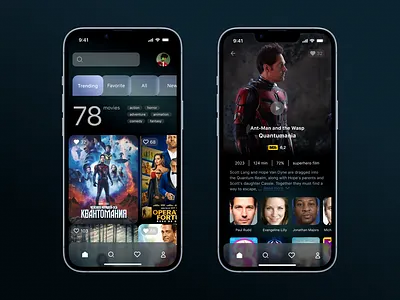 Online Cinema App design figma mobile movies ui ux
