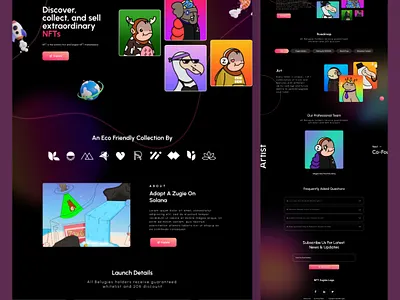 NFT Website Design branding design graphic design landing page nft landing page nft web design nft website ui ux web design