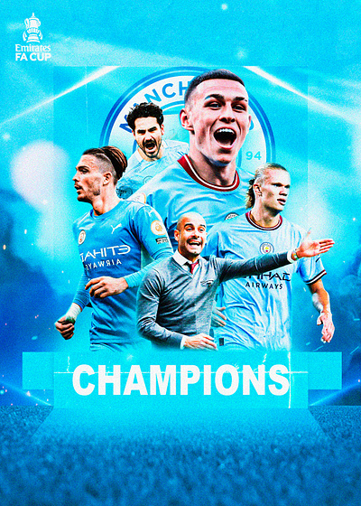 FA CUP CHAMPIONS | MANCHESTER CITY ad city concept cup design football futbol illustration manchester poster