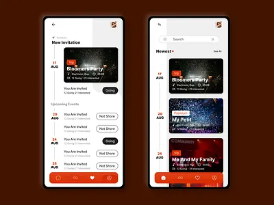 daily UI design challenge day 56 an event planning app app dailyui ui ux