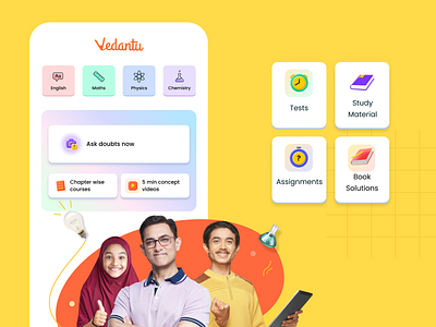 Vedantu - Landing app edtech elearning ui