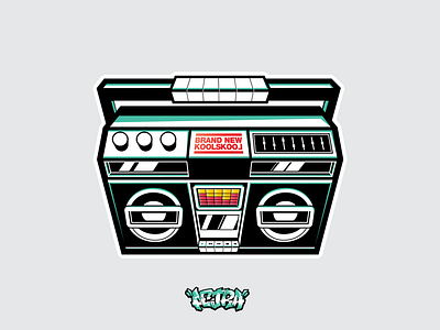 BOOMBOX 80s boombox brand community cool dance design graffiti graphic design groove hiphop tape tshirt vector