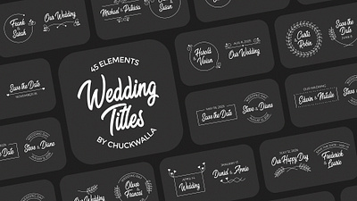 Wedding Titles (AE Template) aftereffects brand broadcast corporate design event intro logo motiondesign motiongraphics opener pack production promo slideshow social template titles typography wedding