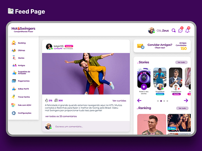 🔥 Hot Swingers - Social Network UI app branding design graphic design illustration ui ux