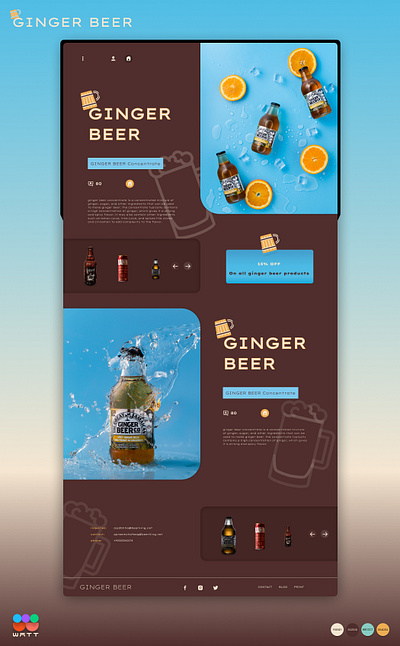 Home Landing Page Web Ginger Beer 3d animation app branding design graphic design illustration logo motion graphics typography ui ux vector